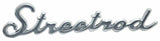 Cutout "Street Rod" Script Chrome Die Cast Stud Mount  7" by 1 1/2" #A6202 Each