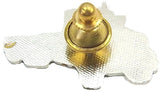 Semi Truck Hat Pin Tie Tack Lapel Pin Yellow & White Painted Metal Stud BJ660-TT