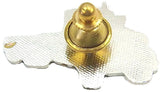 Semi Truck Hat Pin Tie Tack Lapel Pin Yellow & White Painted Metal Stud BJ660-TT