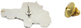 Semi Truck Hat Pin Tie Tack Lapel Pin Yellow & White Painted Metal Stud BJ660-TT