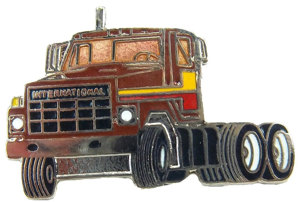 Semi Truck Hat Pin Tie Tack "International" Painted Metal Stud Mount BJ661-TT