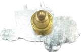 Semi Truck Hat Pin Tie Tack Lapel Pin Grey & Red Painted Metal Stud BJ663-TT