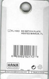 Switch Plate for Freightliner Heated Mirror On/ Off Stainless Steel HTS#FL-1003
