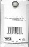Switch Plate for Freightliner Heated Mirror On/ Off Stainless Steel HTS#FL-1003
