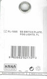 HTS Switch Plate for Freightliner Fog Lights Stainless Steel Engraved #FL-1005