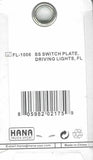 HTS Switch Plate for Freightliner Driving Lights Stainless Engraved #FL-1006