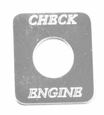 HTS Switch Plate for Freightliner Check Engine Stainless Steel Engraved #FL-1007