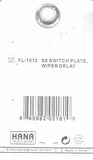 Switch Plate for Freightliner Wiper Delay Stainless Steel Engraved HTS#FL-1012