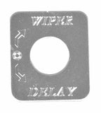 Switch Plate for Freightliner Wiper Delay Stainless Steel Engraved HTS#FL-1012