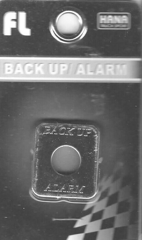 HTS Switch Plate for Freightliner Back Up Alarm Stainless Steel Engraved FL-1013