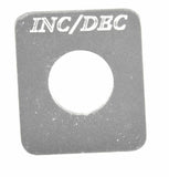HTS Switch Plate for Freightliner Increase/Dec Stainless Steel Engraved #FL-1022