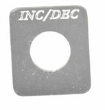 HTS Switch Plate for Freightliner Increase/Dec Stainless Steel Engraved #FL-1022