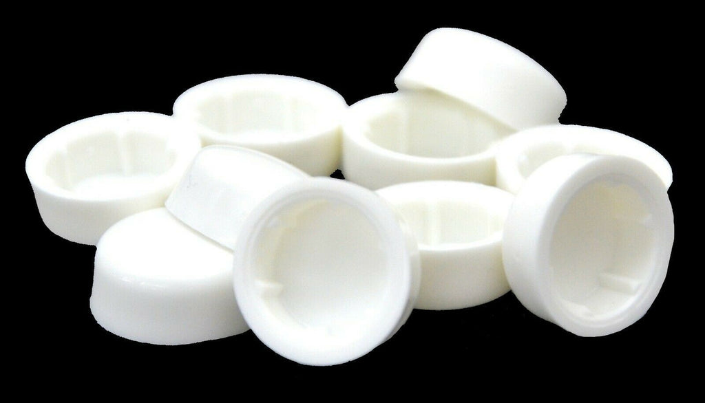 Hex Head Bolt Nut Cover for 7/16" Wrench or Socket White PD#7/16-100 Set of 10