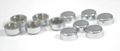 Hex Head Bolt Nut Cover for 7/16" Wrench or Socket Plastic PD#7/16-CHR Set of 10