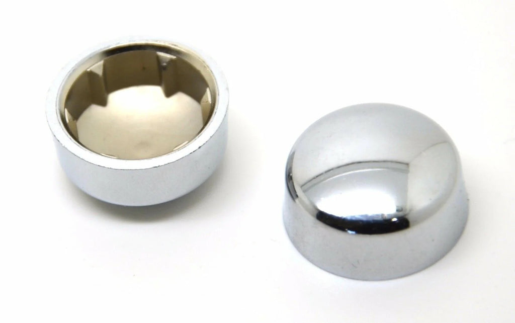 Hex Head Bolt Nut Cover Dome for 9/16" Wrench or Socket Chrome Plastic Set of 10