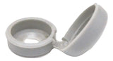 10-Screw Head Covers Hinged #6 #8 #10 M3 M4 M5 Flat Back Screws White PD#HNG-100