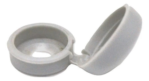 10-Screw Head Covers Hinged #6 #8 #10 M3 M4 M5 Flat Back Screws White PD#HNG-100
