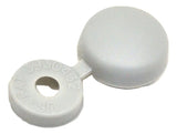 10-Screw Head Covers Hinged #6 #8 #10 M3 M4 M5 Flat Back Screws White PD#HNG-100