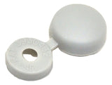 10-Screw Head Covers Hinged #6 #8 #10 M3 M4 M5 Flat Back Screws White PD#HNG-100