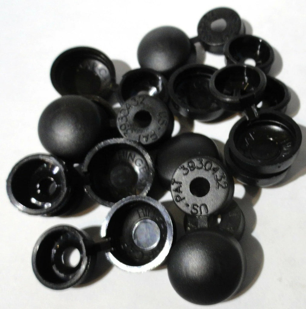 Screw Head Covers Black Hinged for #6 #8 #10 M3 M4 M5 Flat Screws HNG-180-(10 PC