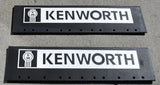 Quarter Fender Mud Flaps for Kenworth 24x6 Black White Logo Rubber MKW-2406 Pair
