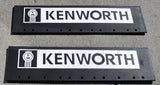 Quarter Fender Mud Flaps for Kenworth 24x6 Black White Logo Rubber MKW-2406 Pair