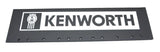 Quarter Fender Mud Flaps for Kenworth 24x6 Black White Logo Rubber MKW-2406 Pair