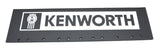 Quarter Fender Mud Flaps for Kenworth 24x6 Black White Logo Rubber MKW-2406 Pair