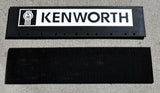Quarter Fender Mud Flaps for Kenworth 24x6 Black White Logo Rubber MKW-2406 Pair