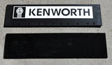 Quarter Fender Mud Flaps for Kenworth 24x6 Black White Logo Rubber MKW-2406 Pair