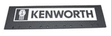 Quarter Fender Mud Flaps for Kenworth 24x6 Black White Logo Rubber MKW-2406 Pair