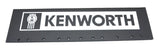 Quarter Fender Mud Flaps for Kenworth 24x6 Black White Logo Rubber MKW-2406 Pair
