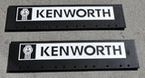 Quarter Fender Mud Flaps for Kenworth 24x6 Black White Logo Rubber MKW-2406 Pair