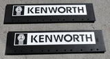 Quarter Fender Mud Flaps for Kenworth 24x6 Black White Logo Rubber MKW-2406 Pair