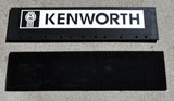 Quarter Fender Mud Flaps for Kenworth 24x6 Black White Logo Rubber MKW-2406 Pair