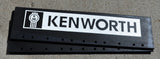 Quarter Fender Mud Flaps for Kenworth 24x6 Black White Logo Rubber MKW-2406 Pair