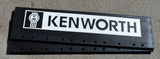 Quarter Fender Mud Flaps for Kenworth 24x6 Black White Logo Rubber MKW-2406 Pair