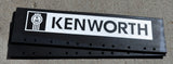 Quarter Fender Mud Flaps for Kenworth 24x6 Black White Logo Rubber MKW-2406 Pair