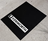 Mudflaps for Kenworth 24x30 Black White 3/8 Thick Rubber Rib Back MKW-2430 Pair