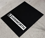 Mudflaps for Kenworth 24x30 Black White 3/8 Thick Rubber Rib Back MKW-2430 Pair