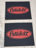 Front Fender Mud Flaps for Peterbilt 16x14 Black Red 3/8" Rubber MP-1614 -Pair