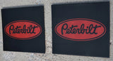 Front Fender Mud Flaps for Peterbilt 16x14 Black Red 3/8" Rubber MP-1614 -Pair