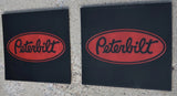 Front Fender Mud Flaps for Peterbilt 16x14 Black Red 3/8" Rubber MP-1614 -Pair