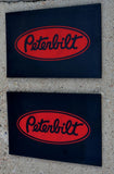 Front Fender Mud Flaps For Peterbilt 18X12 Black Red Logo Rubber MP-1812 Pair