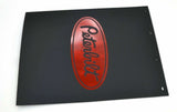 Mudflaps for Peterbilt 24x30 Black Red 3/8 Thick Rubber Ribbed Back MP-2430 Pair