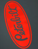 Mudflaps for Peterbilt 24x30 Black Red 3/8 Thick Rubber Ribbed Back MP-2430 Pair