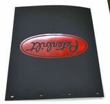 Mudflaps for Peterbilt 24x30 Black Red 3/8 Thick Rubber Ribbed Back MP-2430 Pair