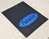 Mudflaps for Peterbilt 24x30 Black Rubber Blue 3/8 Thick Rib Back MPB-2430 Pair