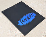 Mudflaps for Peterbilt 24x30 Black Rubber Blue 3/8 Thick Rib Back MPB-2430 Pair