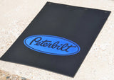 Mudflaps for Peterbilt 24x30 Black Rubber Blue 3/8 Thick Rib Back MPB-2430 Pair